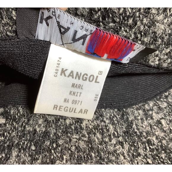 KANGOL Sz Regular MARL KNIT dark light gray bucket hat - Picture 3 of 7